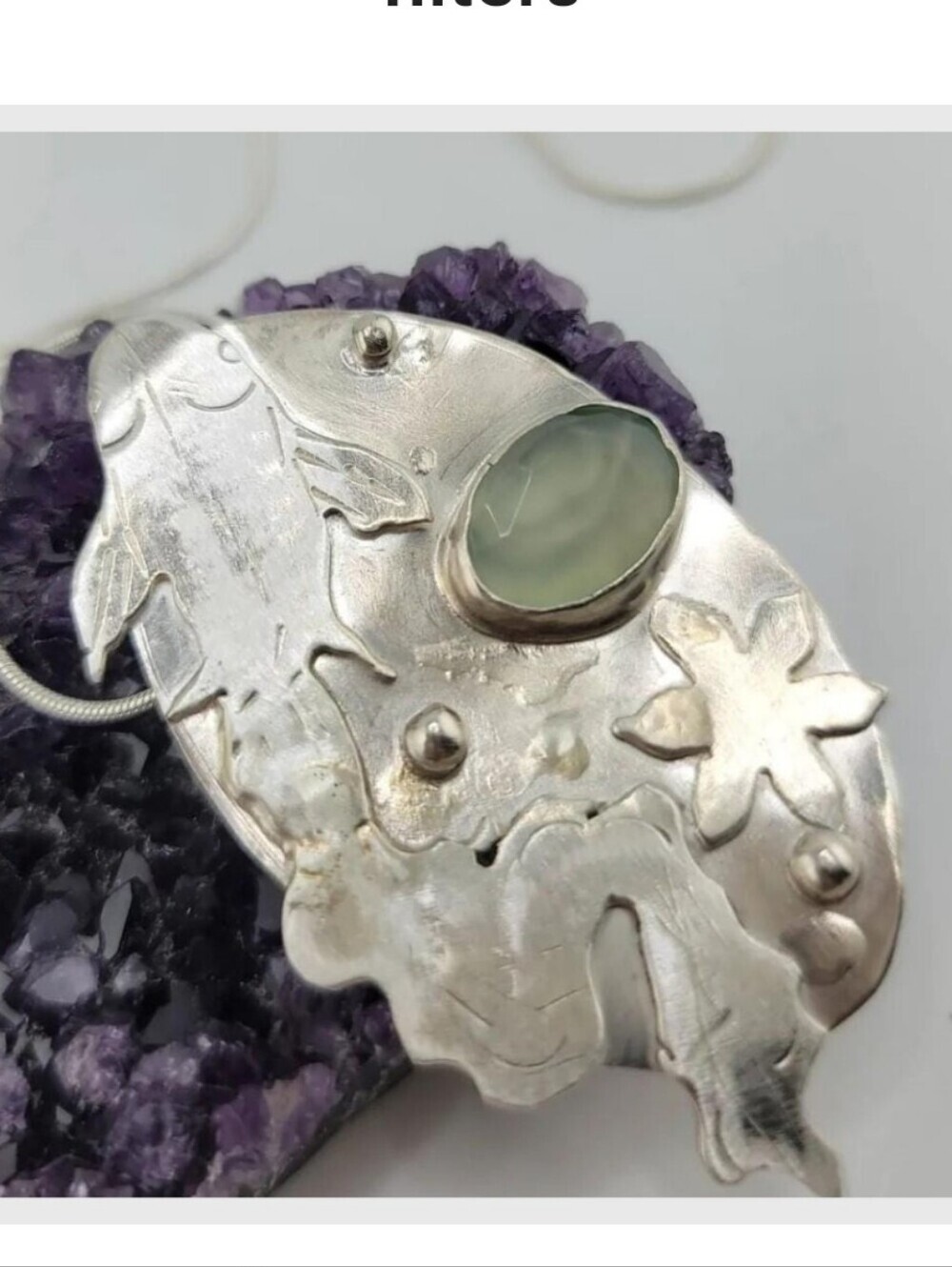 KOI FISH PERIDOT PENDANT HANDMADE WITH STERLING SILVER RECYCLED METAL W/SS CHAIN